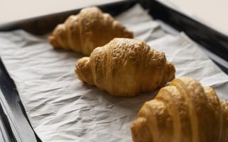 Картинка круассан, выпечка, еда, десерт, завтрак, вкусно, хлеб