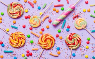 Картинка конфеты, леденцы, сладости, десерт, радость, цветной, вкусный
