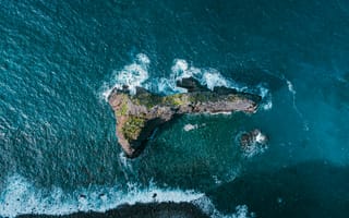 Картинка остров, море, природа, пейзаж, вода, скалы, отдых