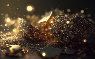 Картинка блеск, золото, фоны, глиттер, разбитый, свет, абстракция