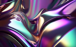 Картинка абстракция, гладкий, металлик, цветной, текстура, волны, фоновое