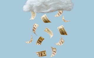 Картинка деньги, облако, дождь, финансы, креатив, арт, пейзаж