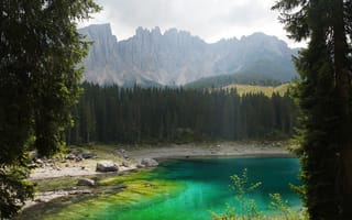 Картинка природа, озеро, горы, лес, пейзаж, вода, отдых, красота
