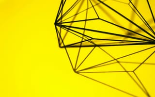 Картинка геометрия, черный, желтый, абстракция, текстура, фон, линии