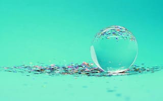Картинка пузырь, блеск, фото, обои, цвет, минимализм, декор
