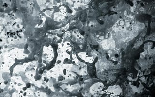 Картинка вода, абстракция, черно-белый, текстура, пузырьки, жидкость, арт