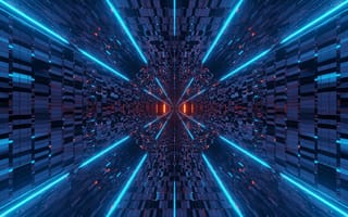 Картинка абстракция, технология, свет, футуризм, графика, цифровой, космос