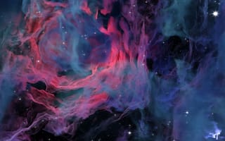 Картинка космос, галактика, небесные тела, облака, звезды, цвета, астрономия