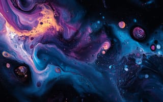Картинка космос, галактика, абстракция, цвета, небо, вселенная, арт