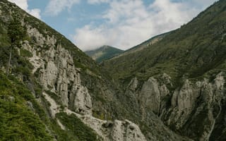 Картинка горы, природа, ландшафт, скалы, небо, пейзаж, лес