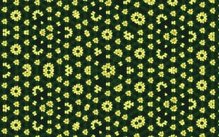 Картинка цветы, желтые, узор, фоновое, природа, декор, лето