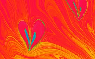 Картинка абстракция, сердце, яркие цвета, арт, фоновое изображение, дизайн, красота