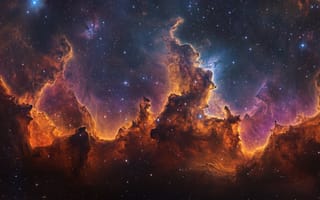 Картинка космос, галактика, звезды, облака, небо, астрономия, красота