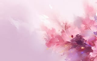 Картинка цветы, абстракция, розовый, красота, арт, фоны, природа