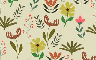 Картинка цветы, узор, природа, флора, декор, весна, растения