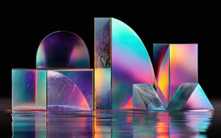 Картинка абстракция, геометрия, цвет, гладкий, свет, гладкие формы, современный