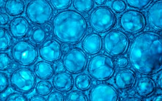 Картинка пузырьки, вода, синий, текстура, абстракция, фон, микросъемка