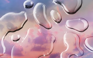 Картинка капли, небо, обои, гладкие, цвета, природа, абстракция