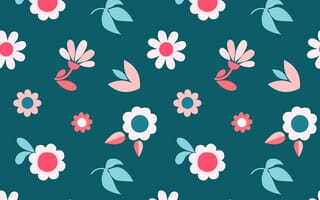 Картинка цветы, узор, фоновое, декор, графика, весна, природа