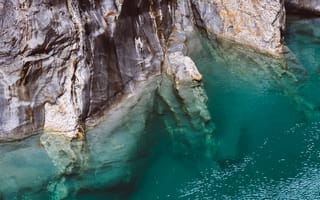 Картинка скалы, вода, природа, океан, пейзаж, глубина, синий