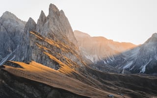 Картинка горы, природа, пейзаж, закат, доломиты, пейзажный, пейзажная фотография