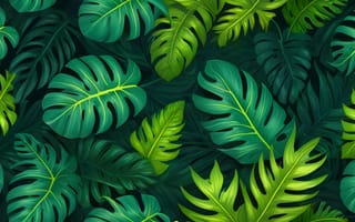 Картинка листья, зелень, природа, обои, тропики, растения, декор