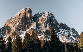 Картинка горы, природа, пейзаж, снег, лес, скалы, высота, альпийский