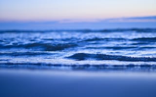 Картинка море, вода, пейзаж, закат, природа, синий, спокойствие