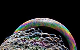 Картинка мыльные пузыри, цвета, абстракция, фоны, арт, космос, гладкость
