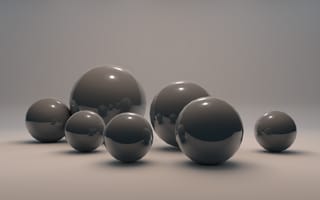 Картинка шары, абстракция, гладкий, минимализм, фоны, 3D, дизайн
