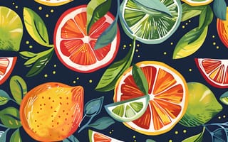 Картинка фрукты, цитрусовые, обои, дизайн, природа, вектор, яркие цвета
