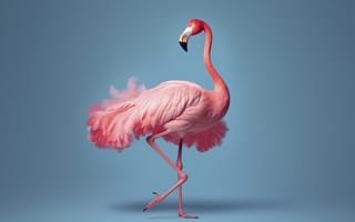 Картинка фламинго, птица, розовый, красота, природа, экзотика, обои