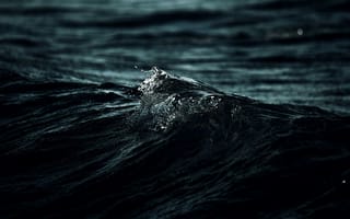 Картинка вода, волны, океан, темный, природа, спокойствие, глубина