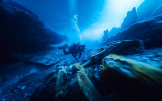 Картинка подводный мир, дайвинг, океан, глубина, погружение, приключение, синий