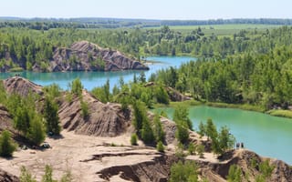 Картинка природа, озеро, лес, пейзаж, горы, лето, водоем, отдых