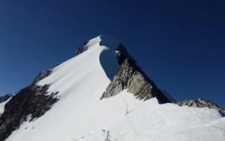 Картинка гора, пейзаж, снег, небо, природа, высота, скалы