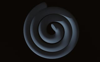 Картинка спираль, абстракция, черный фон, гладкий, минимализм, дизайн, текстура