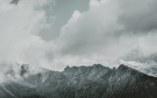 Картинка горы, облака, природа, пейзаж, мгла, скалы, фотография