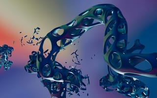 Картинка абстракция, 3D, графика, цвет, формы, дизайн, текстура