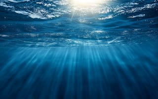 Картинка вода, океан, свет, глубина, природа, спокойствие, синий
