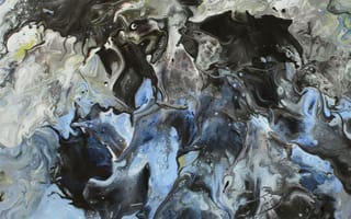 Картинка абстракция, живопись, черный, синий, арт, текстура, цвета