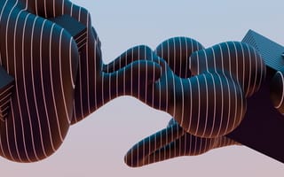 Картинка абстракция, 3D, графика, формы, дизайн, текстуры, современный