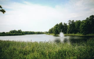 Картинка природа, озеро, деревья, пейзаж, вода, лето, спокойствие