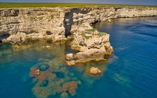 Картинка природа, море, скалы, пейзаж, водоем, отдых, красота