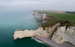 Картинка скалы, море, пейзаж, природа, берег, облака, фотография
