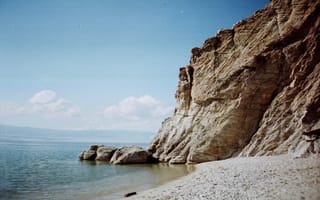 Картинка пляж, скалы, море, природа, пейзаж, отдых, лето