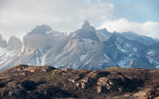 Картинка горы, природа, пейзаж, скалы, небо, облака, ландшафт