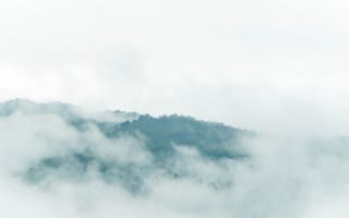 Картинка горы, туман, природа, пейзаж, облака, спокойствие, мягкие цвета