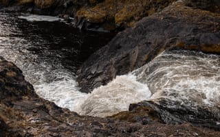 Картинка водопад, река, природа, камни, пейзаж, вода, осень