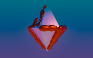 Картинка геометрия, абстракция, арт, 3D, цвет, дизайн, фон